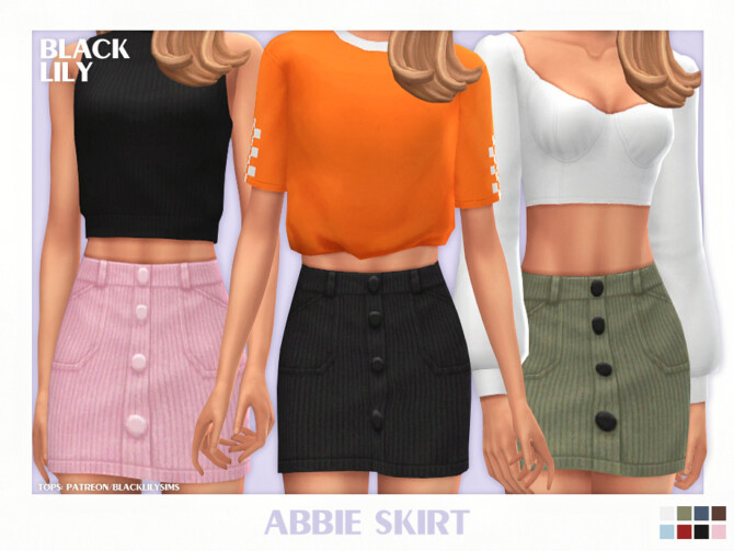 Sims 4 Abbie Skirt by Black Lily at TSR