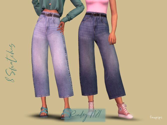 Sims 4 Flare Jeans   MBT02 by laupipi at TSR