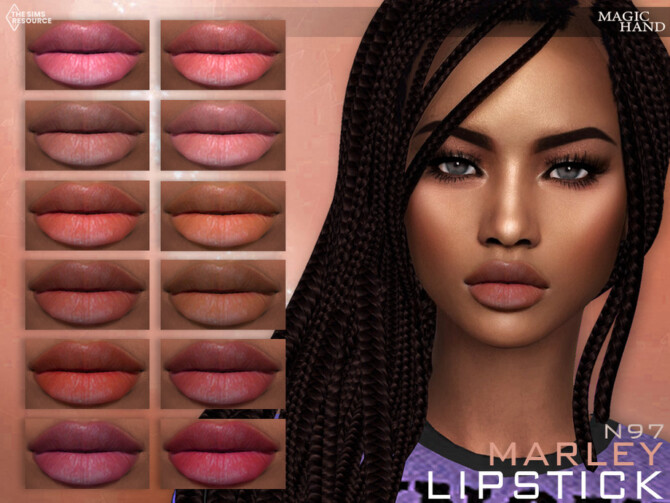 Sims 4 Marley Lipstick N97 by MagicHand at TSR