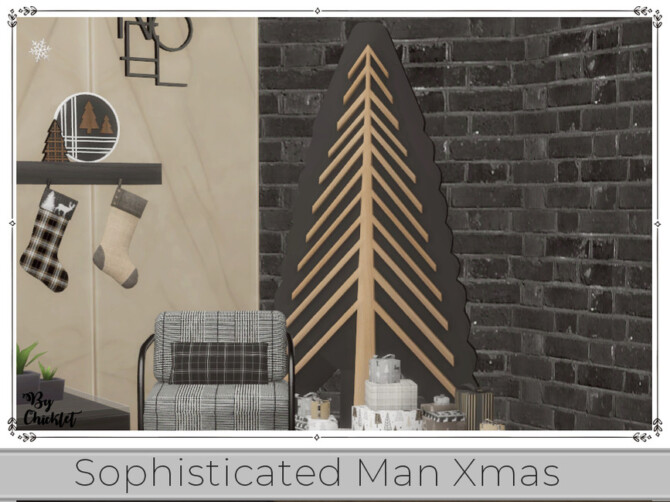 Sims 4 Sophisticated Man Xmas Sitting Room by Chicklet at TSR