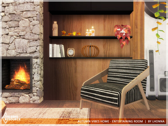 Sims 4 Autumn Vibes Home   Entertaining Room by Lhonna at TSR