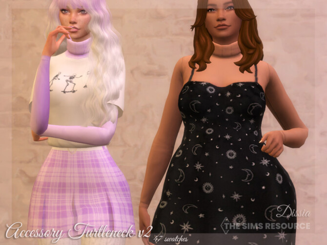 Sims 4 Accessory Turtleneck v2 by Dissia at TSR