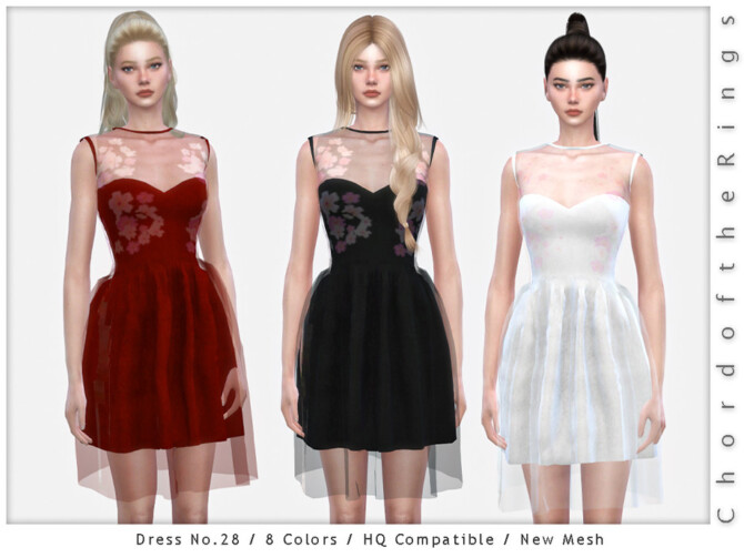 Sims 4 Dress No.28 by ChordoftheRings at TSR
