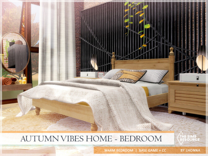 Sims 4 Autumn Vibes Home   Bedroom  by Lhonna at TSR