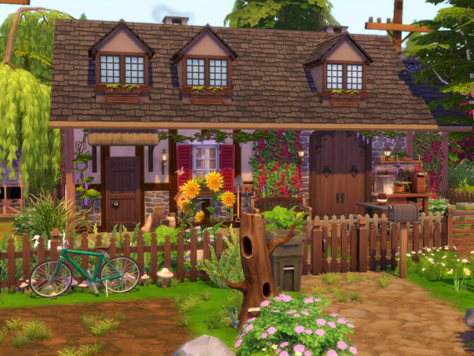 Sims 4 Dreamy Tiny Cottage by Flubs79 at TSR