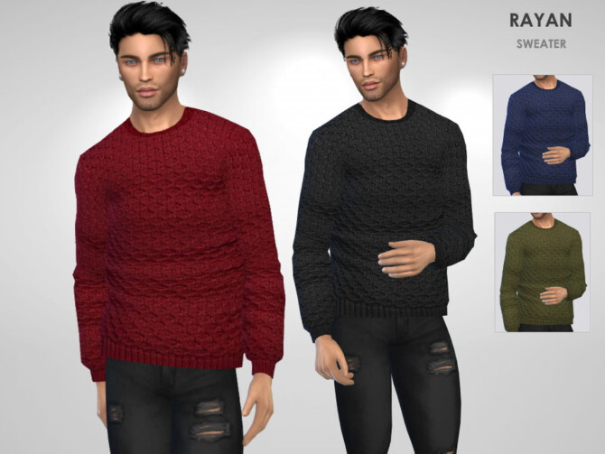 Rayan Sweater by Puresim at TSR » Sims 4 Updates
