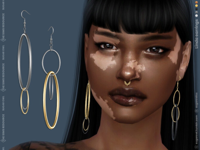 Sims 4 Linda earrings by sugar owl at TSR
