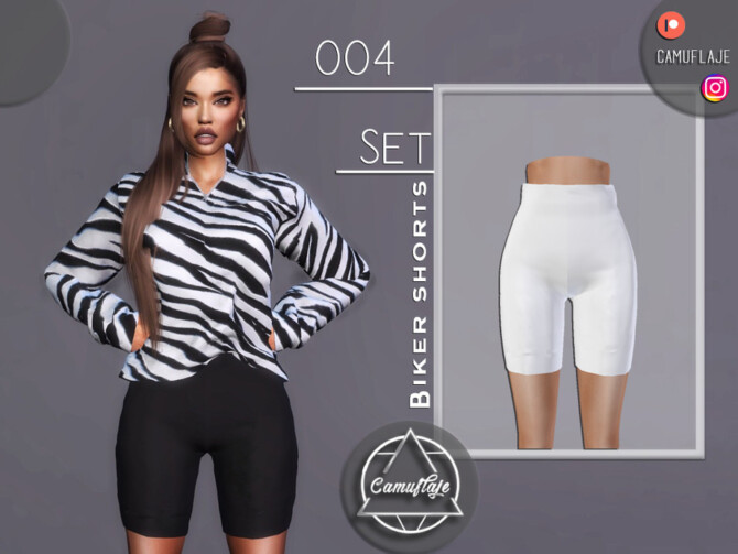 Sims 4 SET 004   Biker Shorts by Camuflaje at TSR