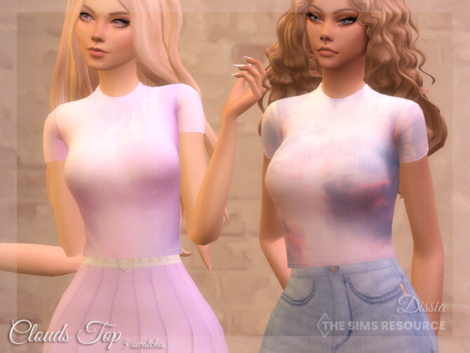 Sims 4 Clouds Top by Dissia at TSR