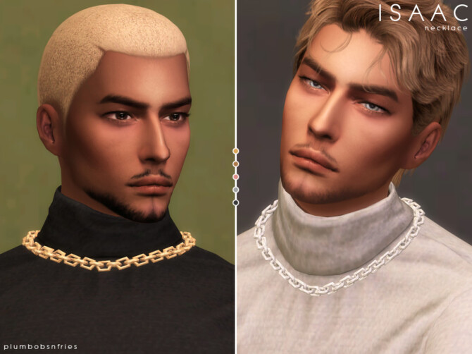 Sims 4 ISAAC necklace by Plumbobs n Fries at TSR
