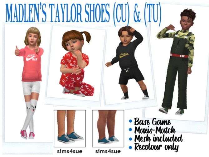 Sims 4 MADLEN’S TAYLOR SHOES (TU) at Sims4Sue