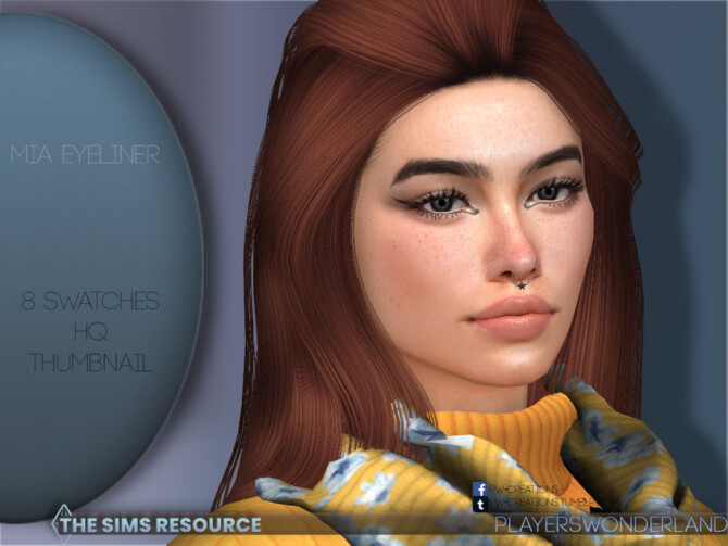 Sims 4 Mia Eyeliner by PlayersWonderland at TSR