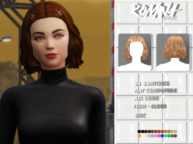 Sims 4 Romina Hair by sehablasimlish at TSR