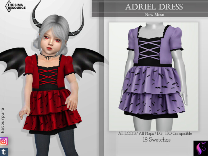 Sims 4 Adriel Dress by KaTPurpura at TSR