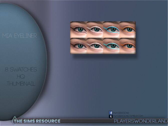 Sims 4 Mia Eyeliner by PlayersWonderland at TSR