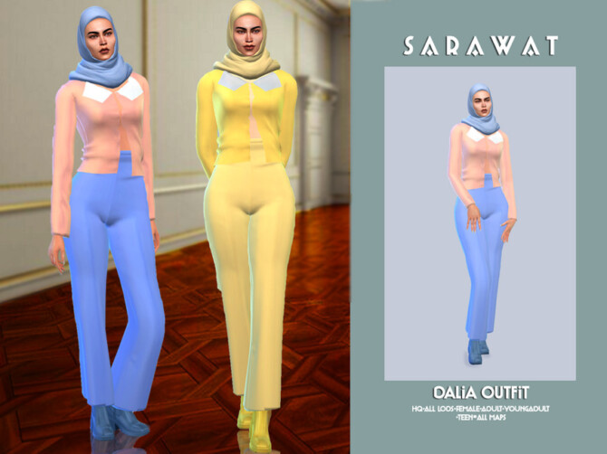 Sims 4 Dalia outfit by Sarawat at TSR