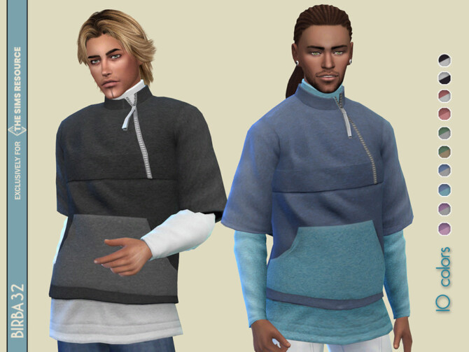 Sims 4 Double Layer Sweater by Birba32 at TSR