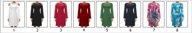 Sims 4 EP04 FLARED SLEEVE DRESS at Sims4Sue