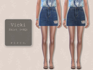 Vicki Denim Skirt by Pipco at TSR