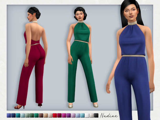 Nadine Jumpsuit by Sifix at TSR » Sims 4 Updates