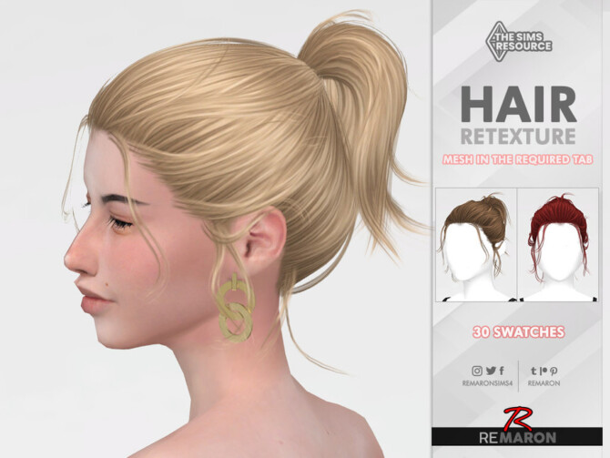 Sims 4 G47 Hair Retexture by remaron at TSR