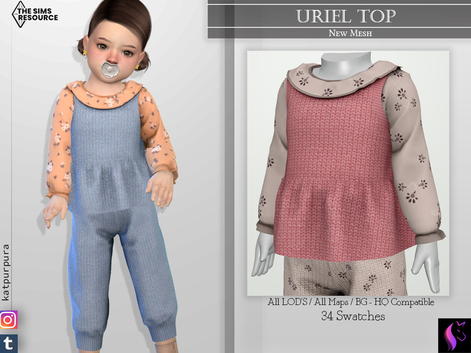 Uriel Top by KaTPurpura at TSR » Sims 4 Updates