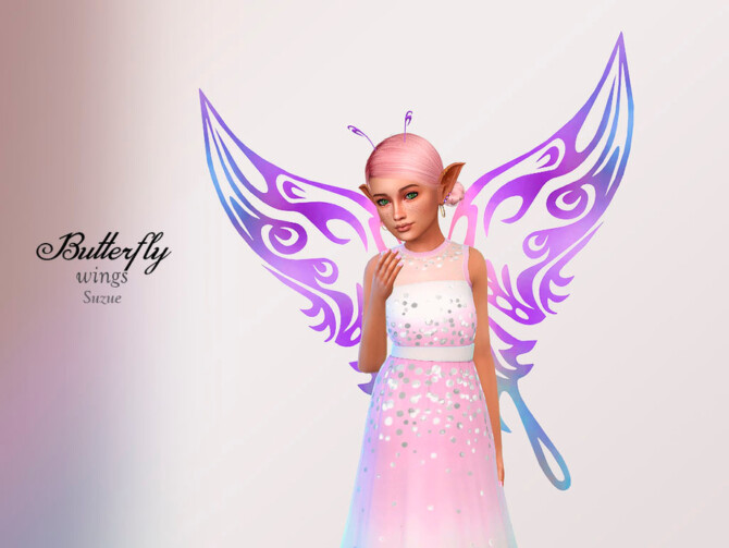 Sims 4 Butterfly Wings Child by Suzue at TSR