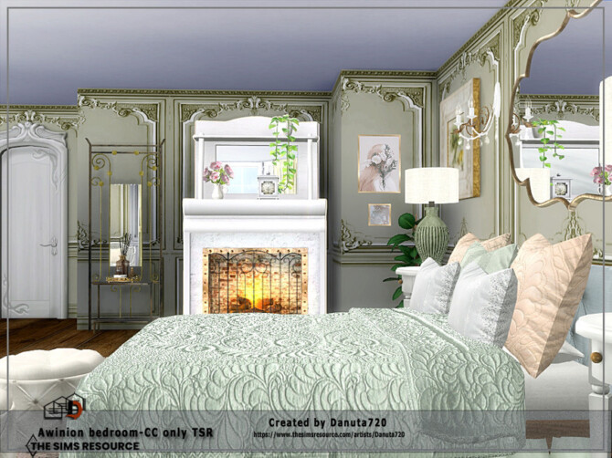Sims 4 Awinion bedroom by Danuta720 at TSR