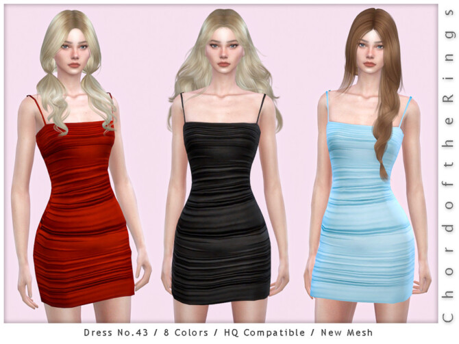 Sims 4 Dress No.43 by ChordoftheRings at TSR