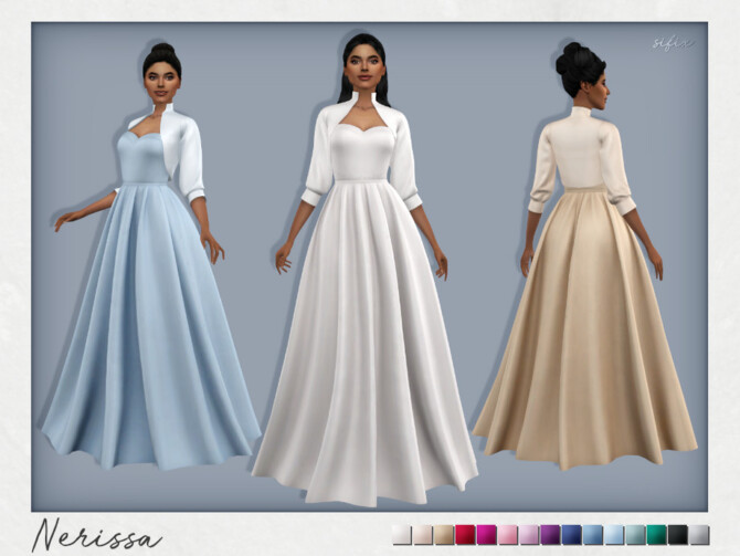 Sims 4 Nerissa Dress by Sifix at TSR