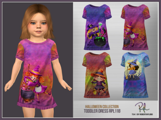 Sims 4 Toddler Dress RPL118b by RobertaPLobo at TSR
