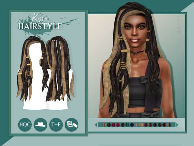 Sims 4 Kassie (Hairstyle) by JavaSims at TSR