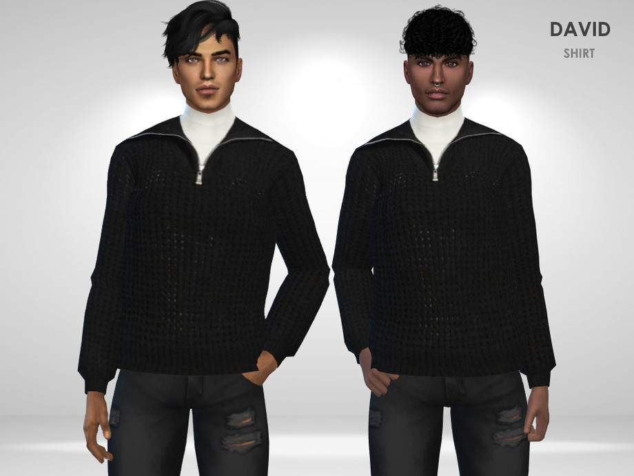 David Shirt by Puresim at TSR » Sims 4 Updates