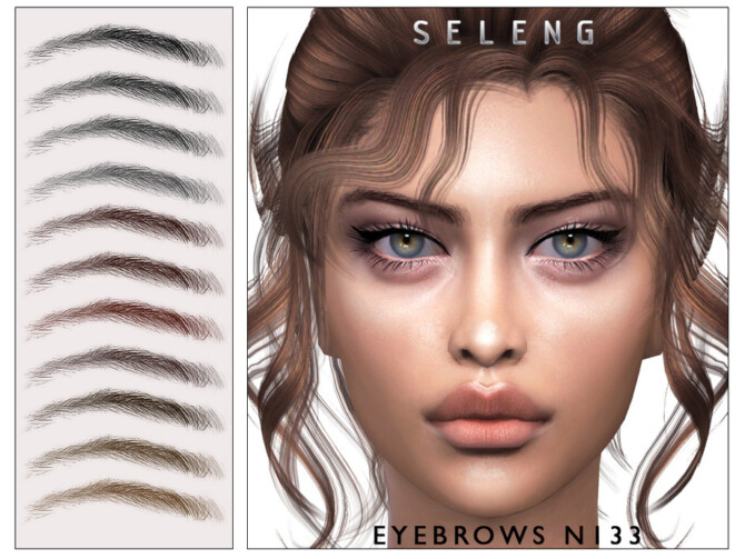 Sims 4 Eyebrows N133 by Seleng at TSR