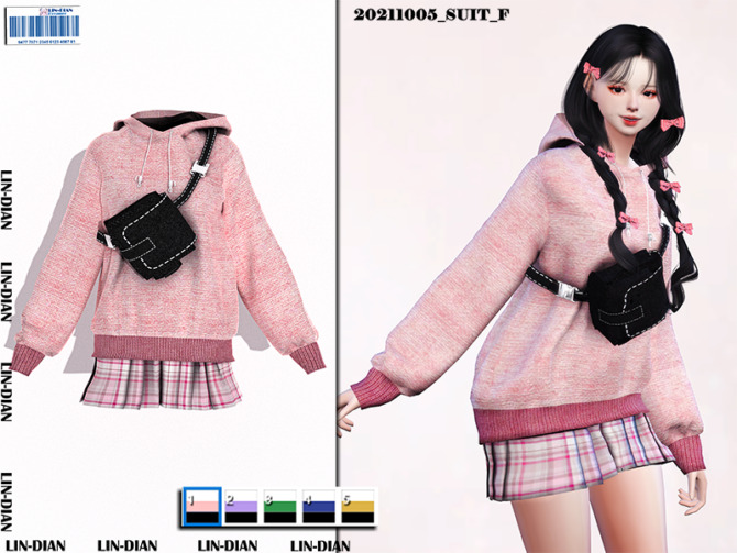 Sims 4 Hoodies and cross body bags by LIN DIAN at TSR