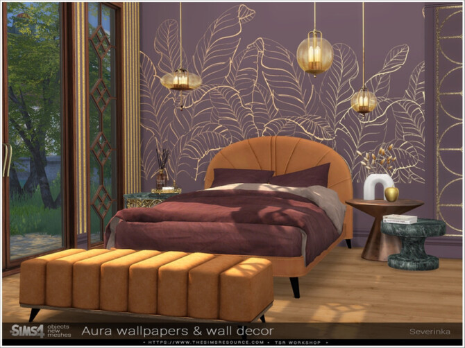 Sims 4 Aura wallpapers & wall decor by Severinka  at TSR