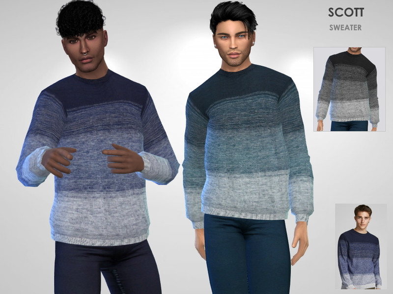 Scott Sweater by Puresim at TSR » Sims 4 Updates