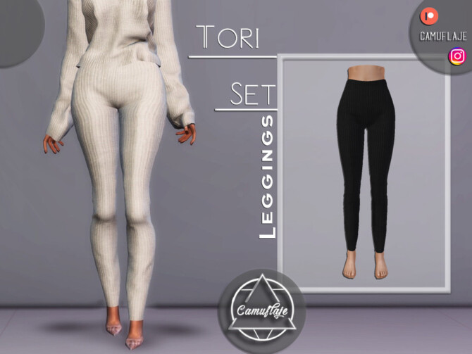 Sims 4 Tori Set   Leggings by Camuflaje at TSR