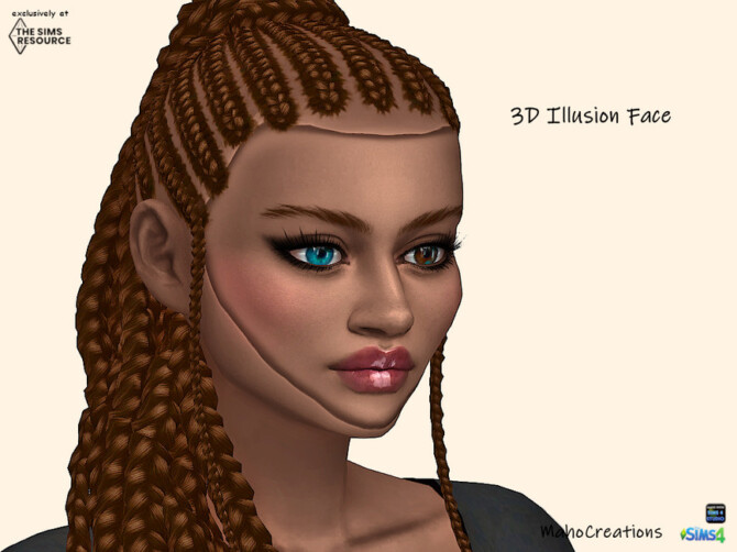 Sims 4 3d Illusion Face by MahoCreations at TSR