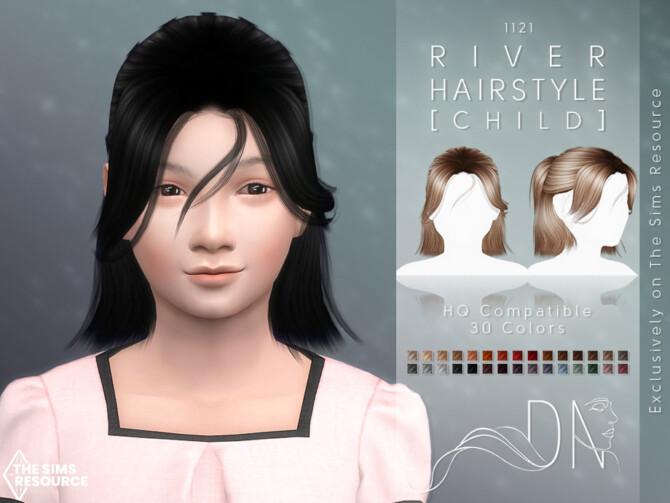 Sims 4 River Hairstyle [Child] by DarkNighTt at TSR