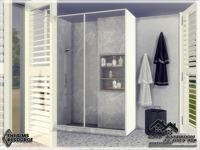Sims 4 SAYA Bathroom by marychabb at TSR