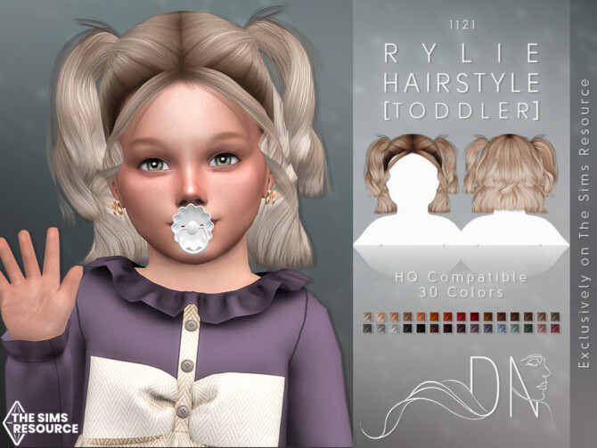 Sims 4 Rylie Hairstyle [Toddler] by DarkNighTt at TSR