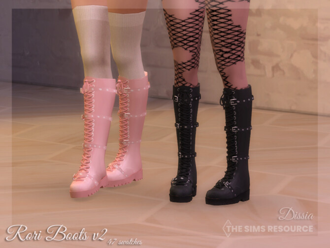 Sims 4 Rori Boots v2 by Dissia at TSR