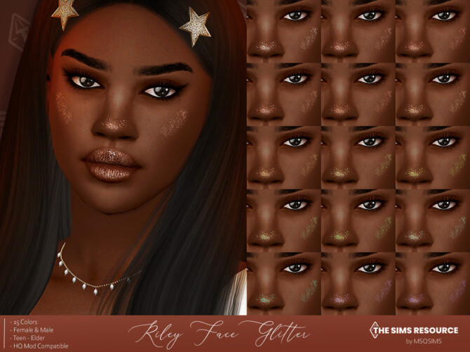 Sims 4 Riley Face Glitter by MSQSIMS at TSR