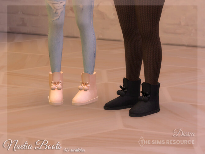Sims 4 Noelia Boots by Dissia at TSR