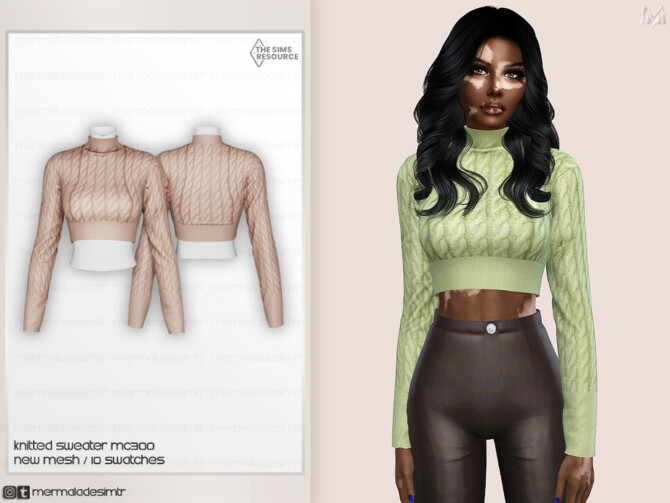 Sims 4 Knitted Sweater MC300 by mermaladesimtr at TSR