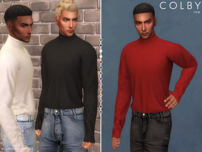 Sims 4 COLBY top by Plumbobs n Fries at TSR