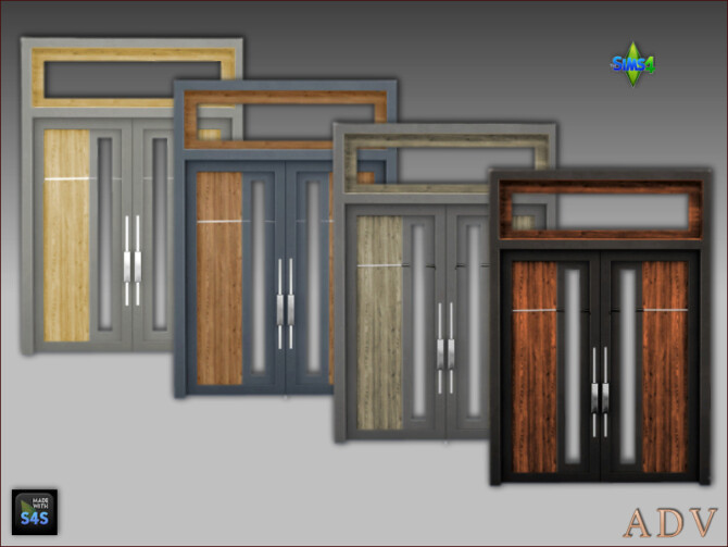 Sims 4 4 sets of double leaf house doors at Arte Della Vita