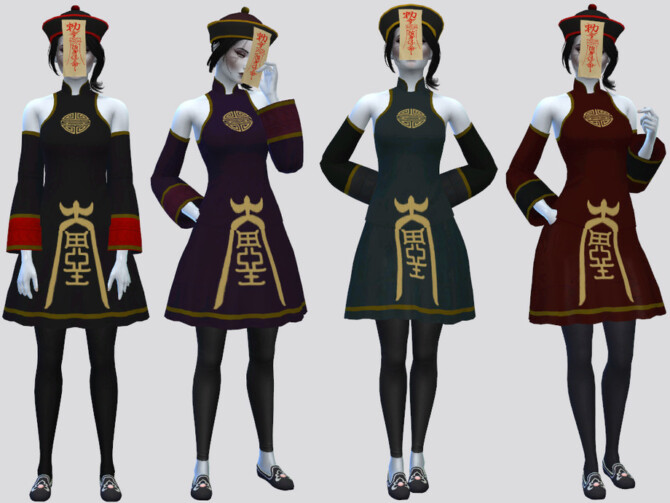 Sims 4 Jiangshi Outfit F by McLayneSims at TSR