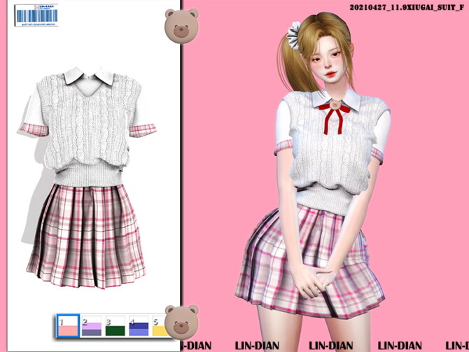 Sims 4 JK and sweater vests by LIN DIAN at TSR